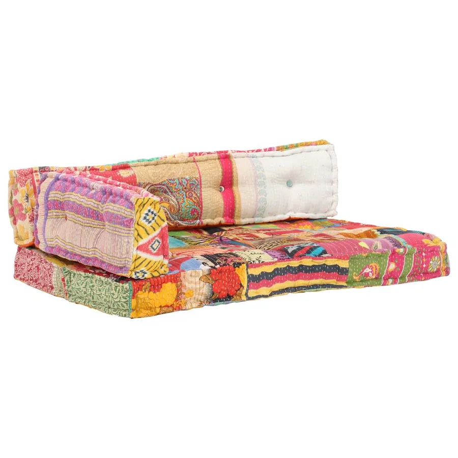Coussin de canapé palette Multicolore Tissu Patchwork - 2