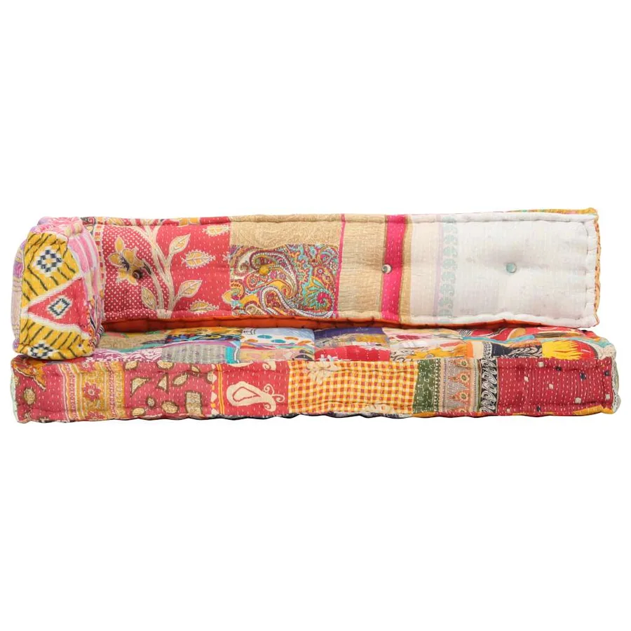 Coussin de canapé palette Multicolore Tissu Patchwork - 4