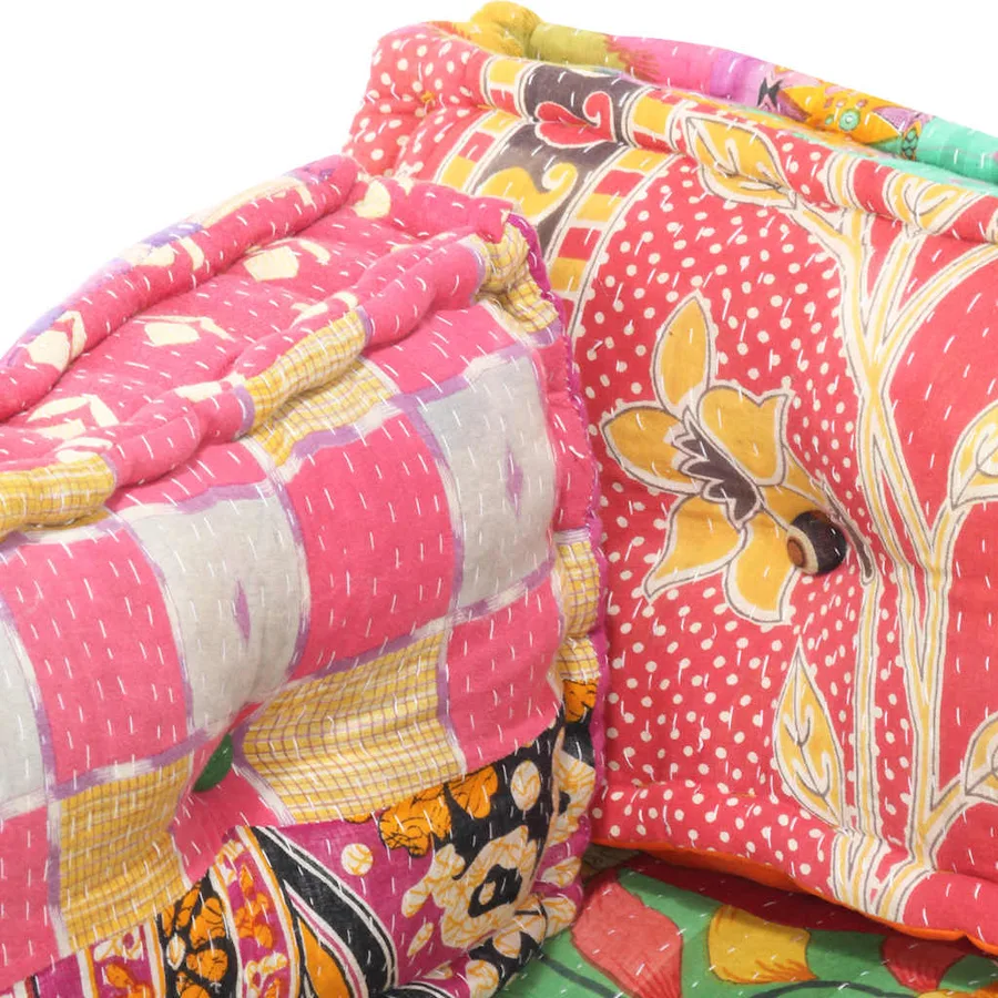 Coussin de canapé palette Multicolore Tissu Patchwork - 6