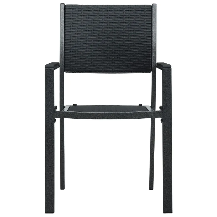 Ensemble à manger de jardin 7 pcs Noir - 4