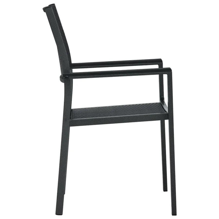 Ensemble à manger de jardin 7 pcs Noir - 5