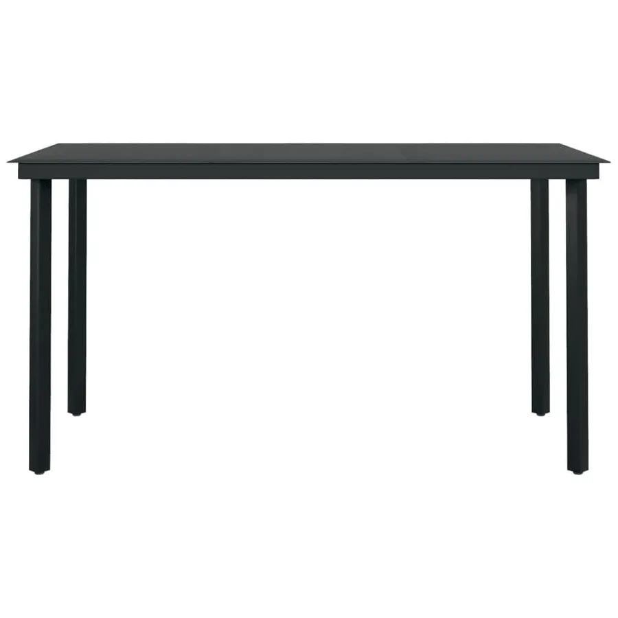 Ensemble à manger de jardin 7 pcs Noir - 8
