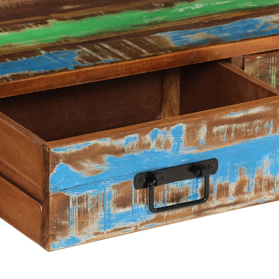 Meuble TV 120x30x45 cm Bois massif de récupération - 5