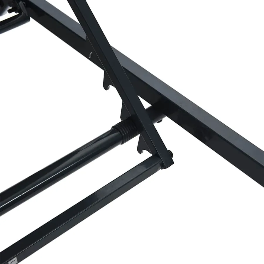 Chaise longue acier anthracite - 15