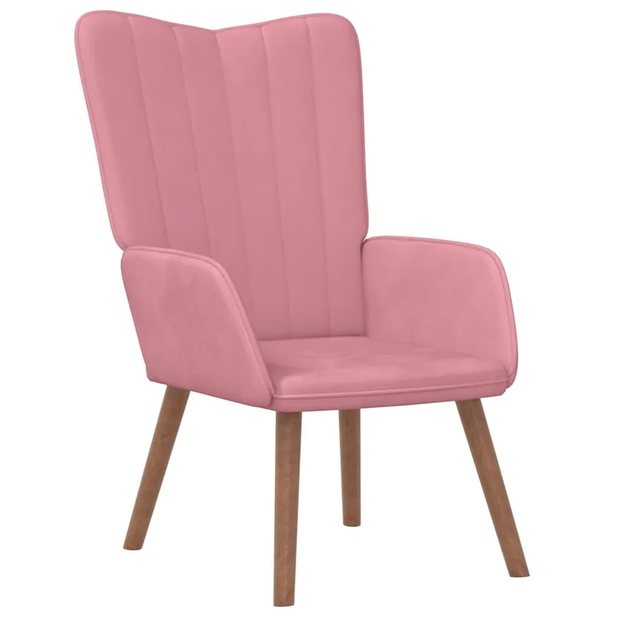 Chaise de relaxation Rose Velours - 2