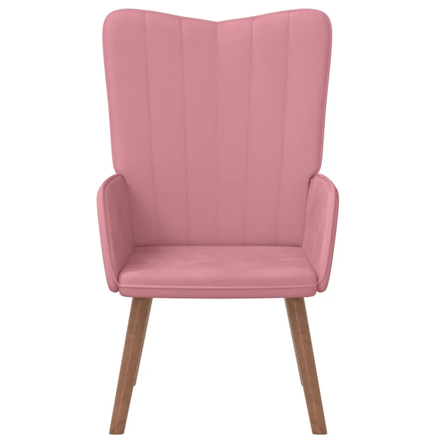 Chaise de relaxation Rose Velours - 3