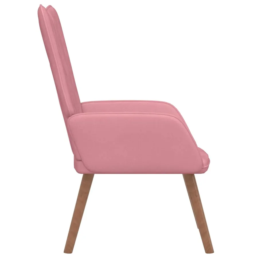 Chaise de relaxation Rose Velours - 4