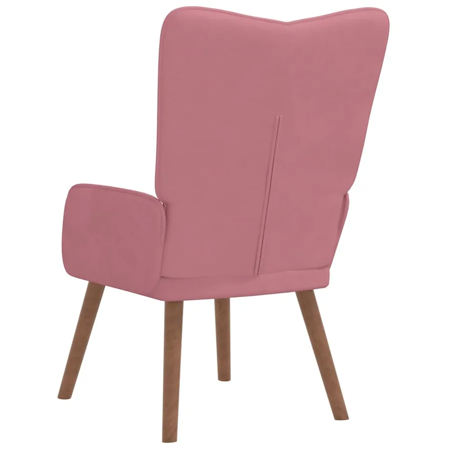 Chaise de relaxation Rose Velours - 5