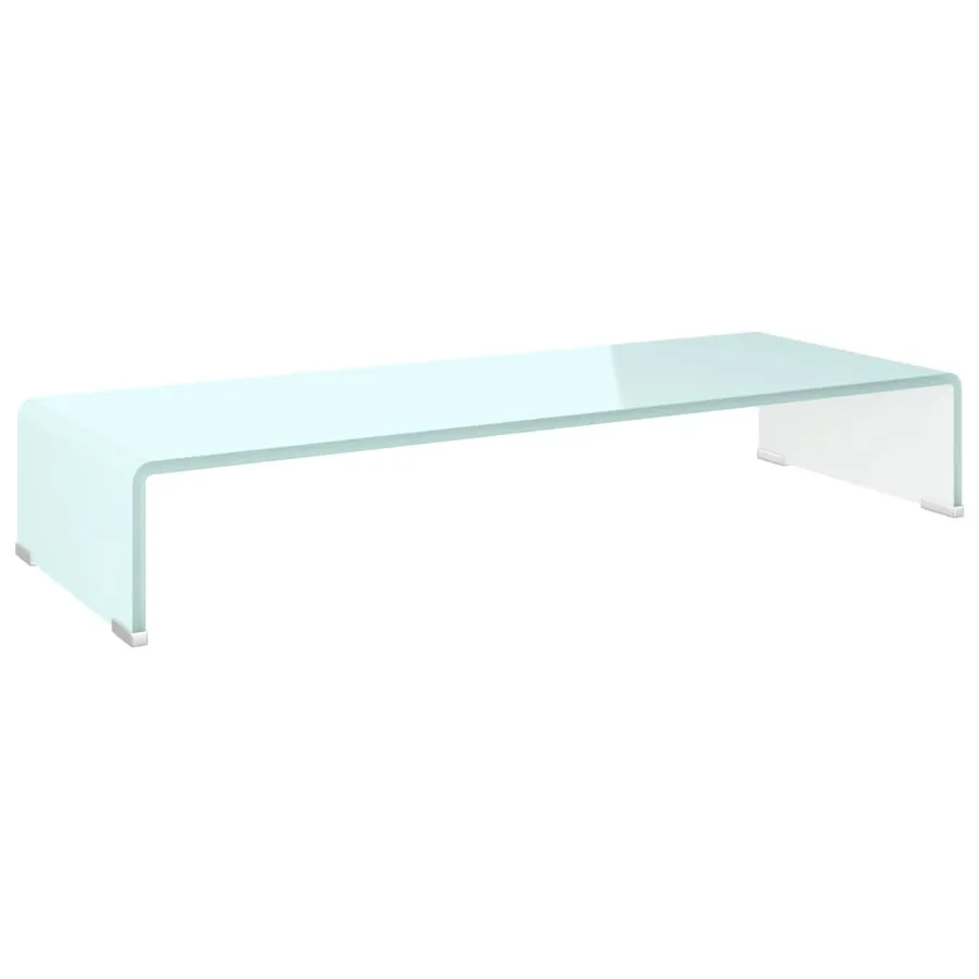Meuble TV/Support pour moniteur 80x30x13 cm verre vert - 2