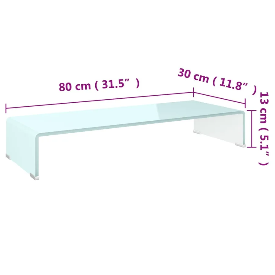 Meuble TV/Support pour moniteur 80x30x13 cm verre vert - 6