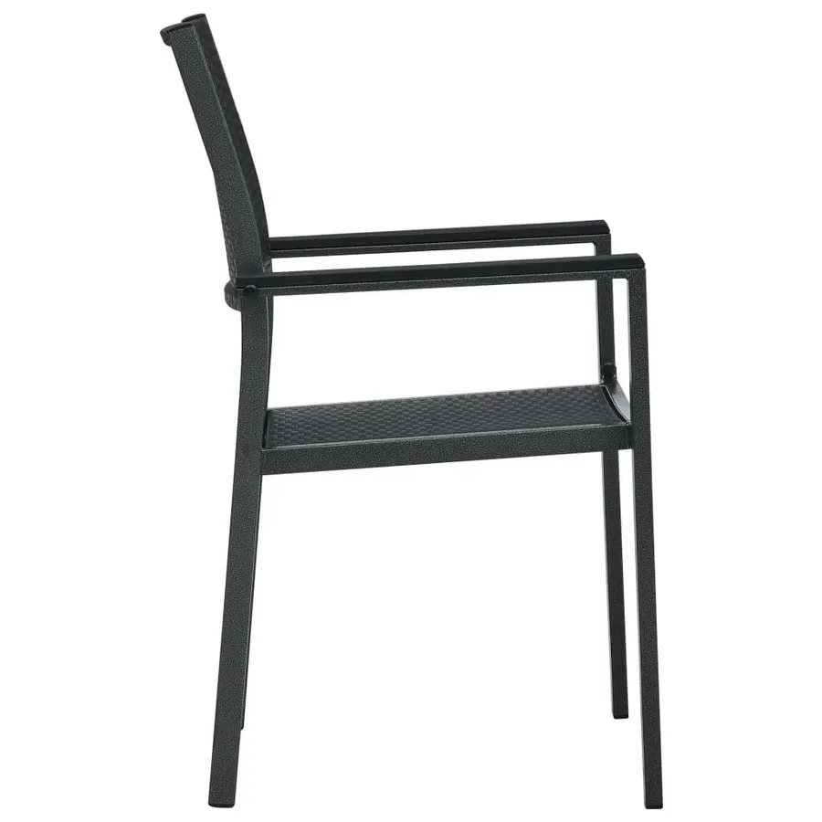 Ensemble à manger de jardin 5 pcs Noir - 6