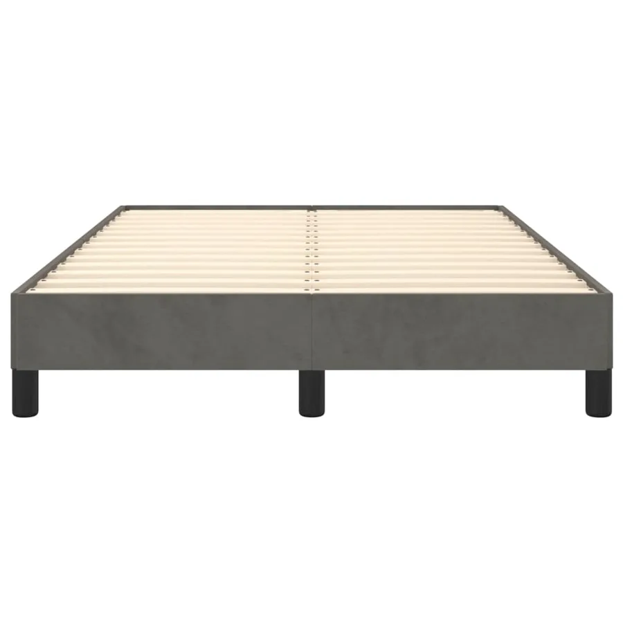 Cadre de lit sans matelas gris foncé 120x200 cm velours - 5
