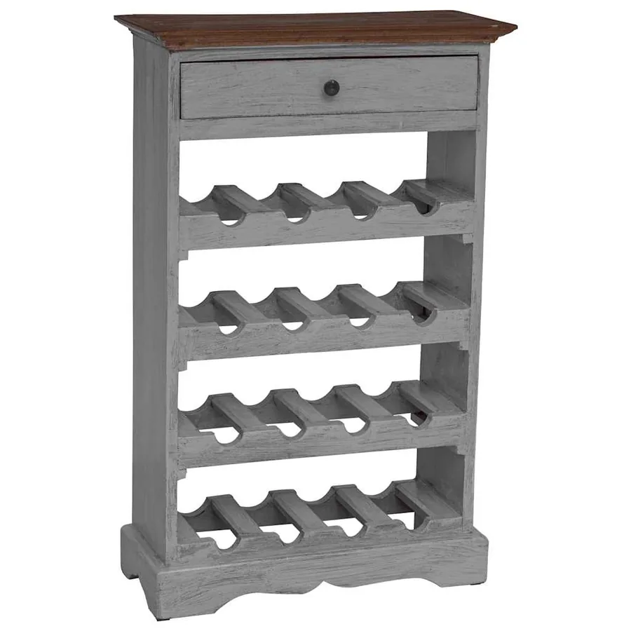 Casier à bouteilles bois d'acajou massif 55x23x85 cm