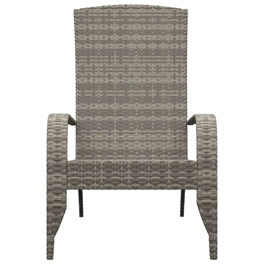 Chaise de jardin Adirondack Gris Résine tressée - 3