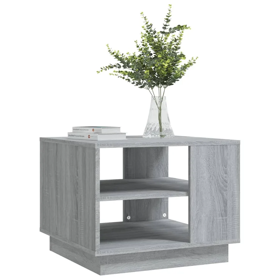 Table basse sonoma gris 55x55x43 cm bois d'ingénierie - 6