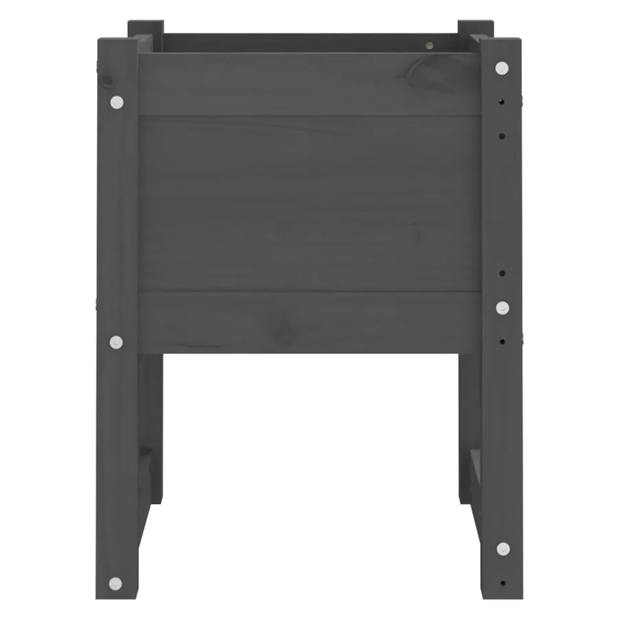 Jardinières 2 pcs Gris 40x40x52,5 cm Bois massif de pin - 5