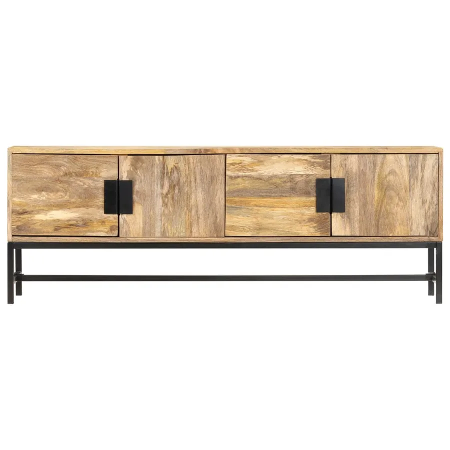 Meuble TV 140x30x50 cm Bois massif de manguier - 2