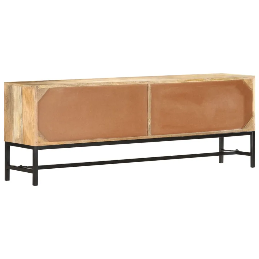 Meuble TV 140x30x50 cm Bois massif de manguier - 4