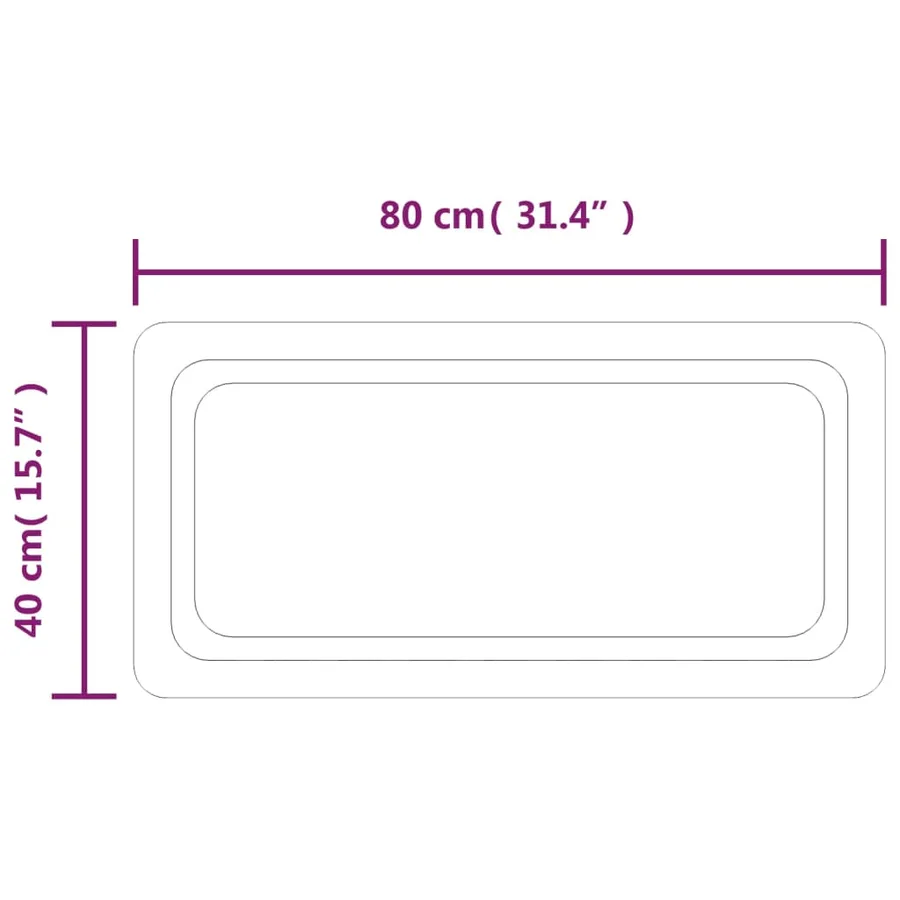 Miroir de salle de bain à LED 40x80 cm - 5