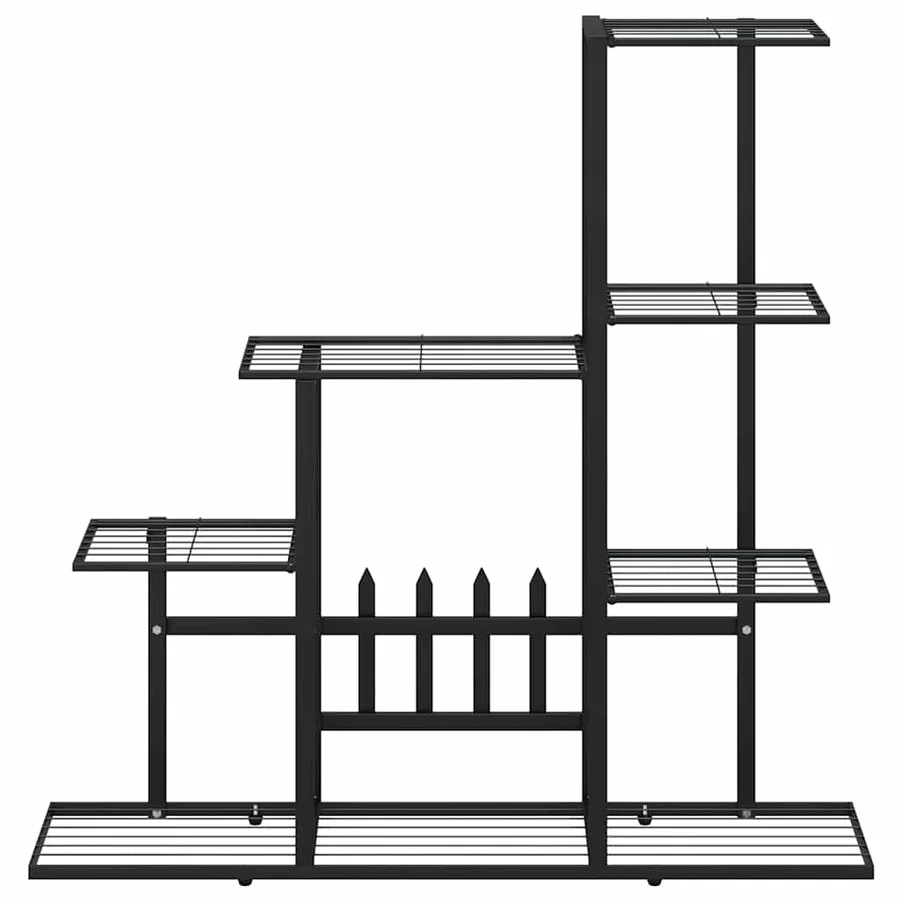 Support pour plantes 94,5x25x88 cm Noir Métal - 5