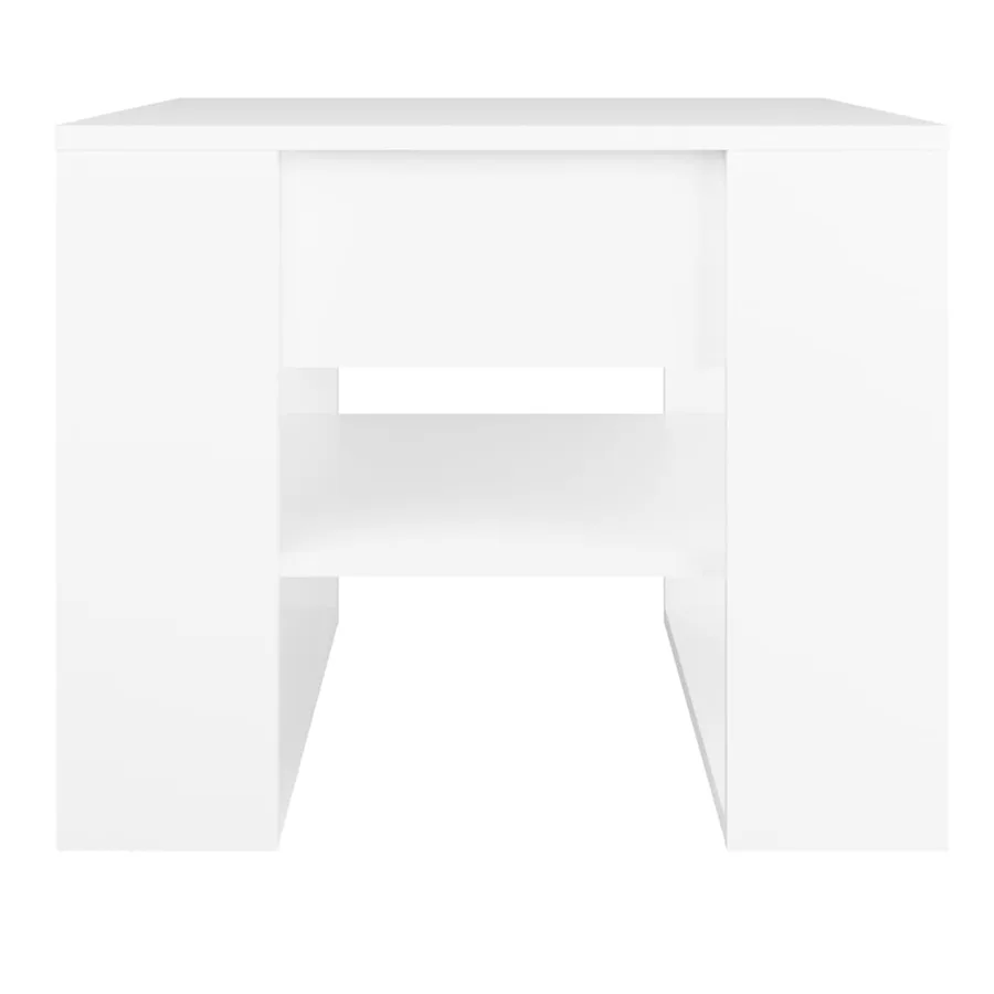 Table basse blanc 55,5x55x45 cm bois d'ingénierie - 3