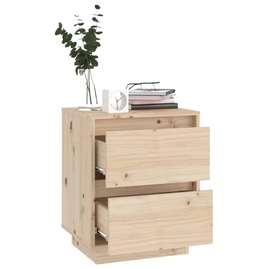 Table de chevet 40x35x50 cm Bois de pin solide - 4