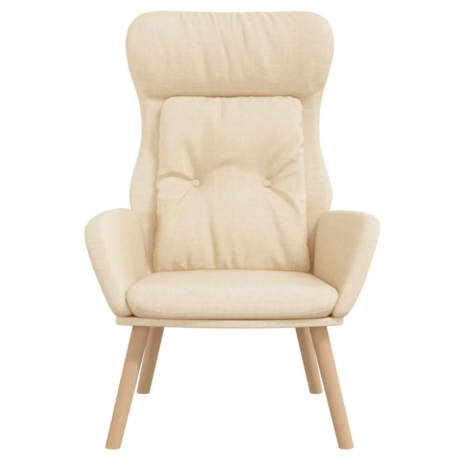 Chaise de relaxation Crème Tissu - 3