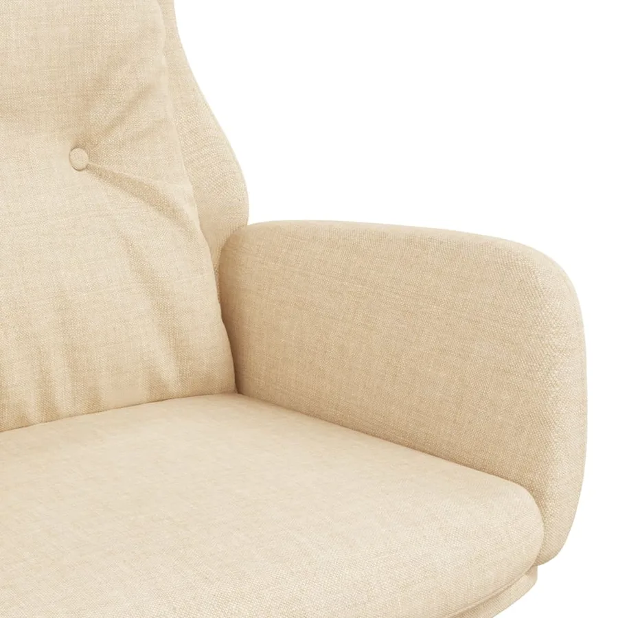 Chaise de relaxation Crème Tissu - 6