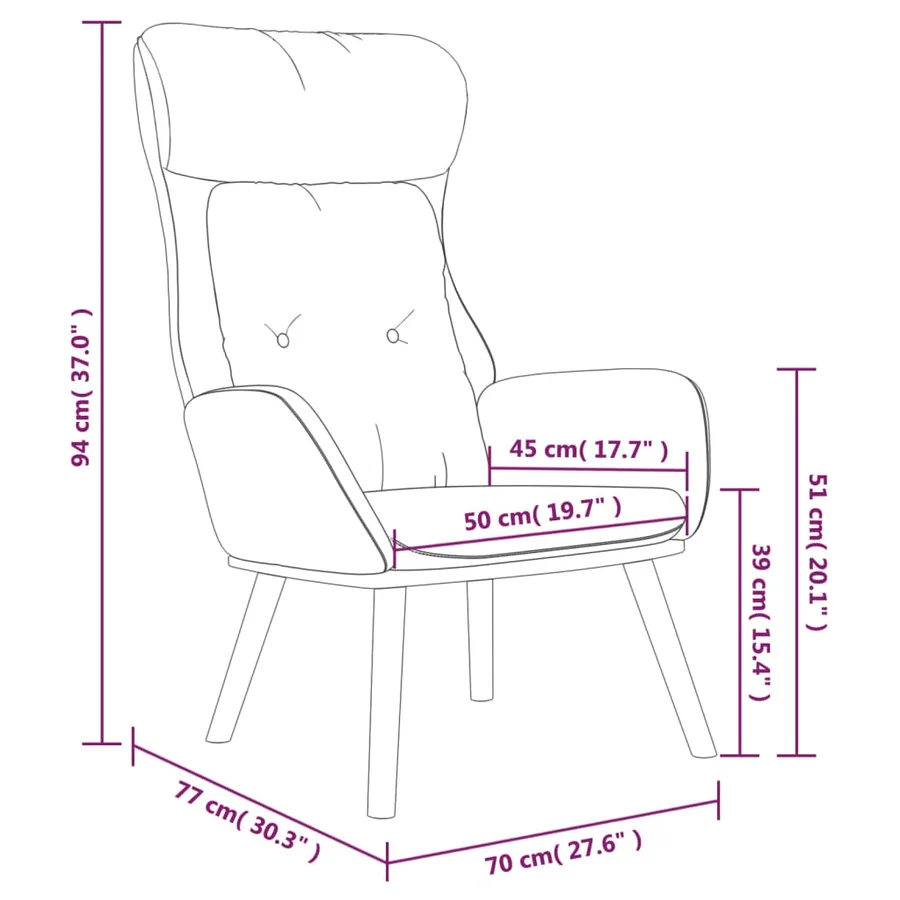 Chaise de relaxation Crème Tissu - 8