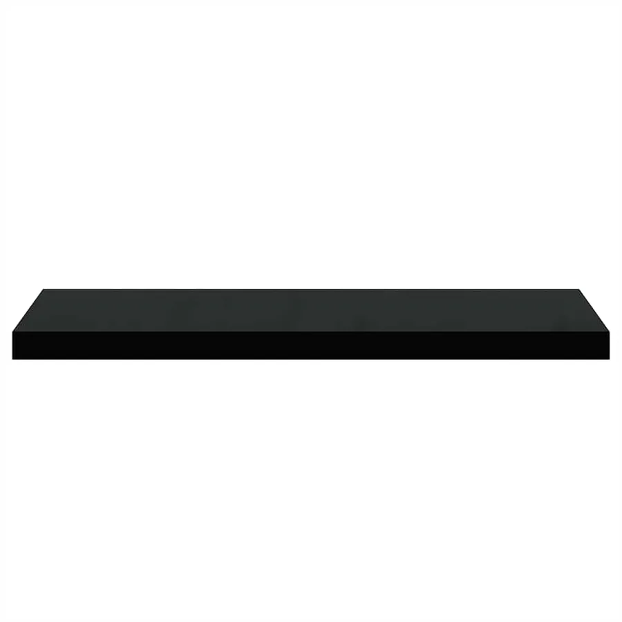 Étagères murales flottantes 4 pcs noir 80x23,5x3,8 cm MDF - 7