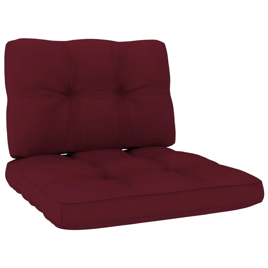 Chaise de jardin avec coussins bordeaux Bois de pin imprégné - 4