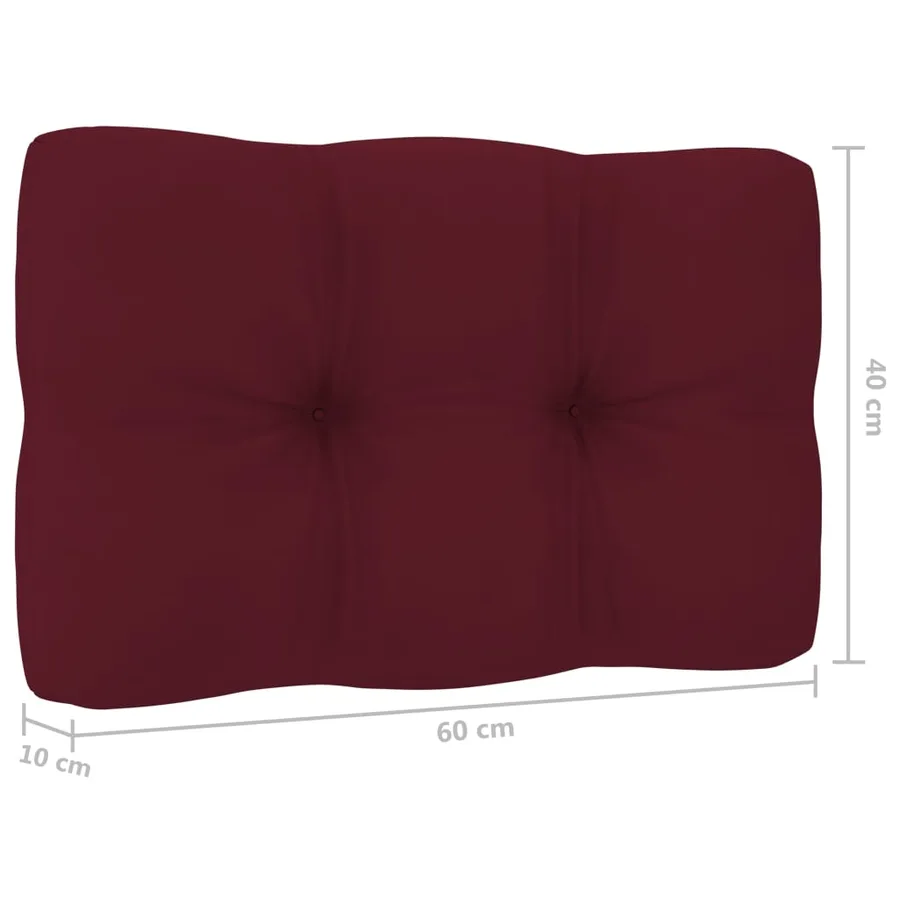 Chaise de jardin avec coussins bordeaux Bois de pin imprégné - 5