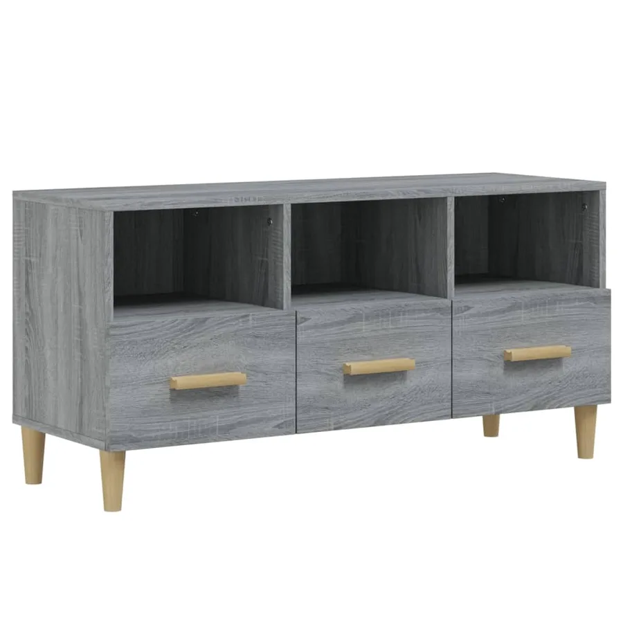 Meuble TV Sonoma gris 102x36x50 cm Bois d'ingénierie - 2