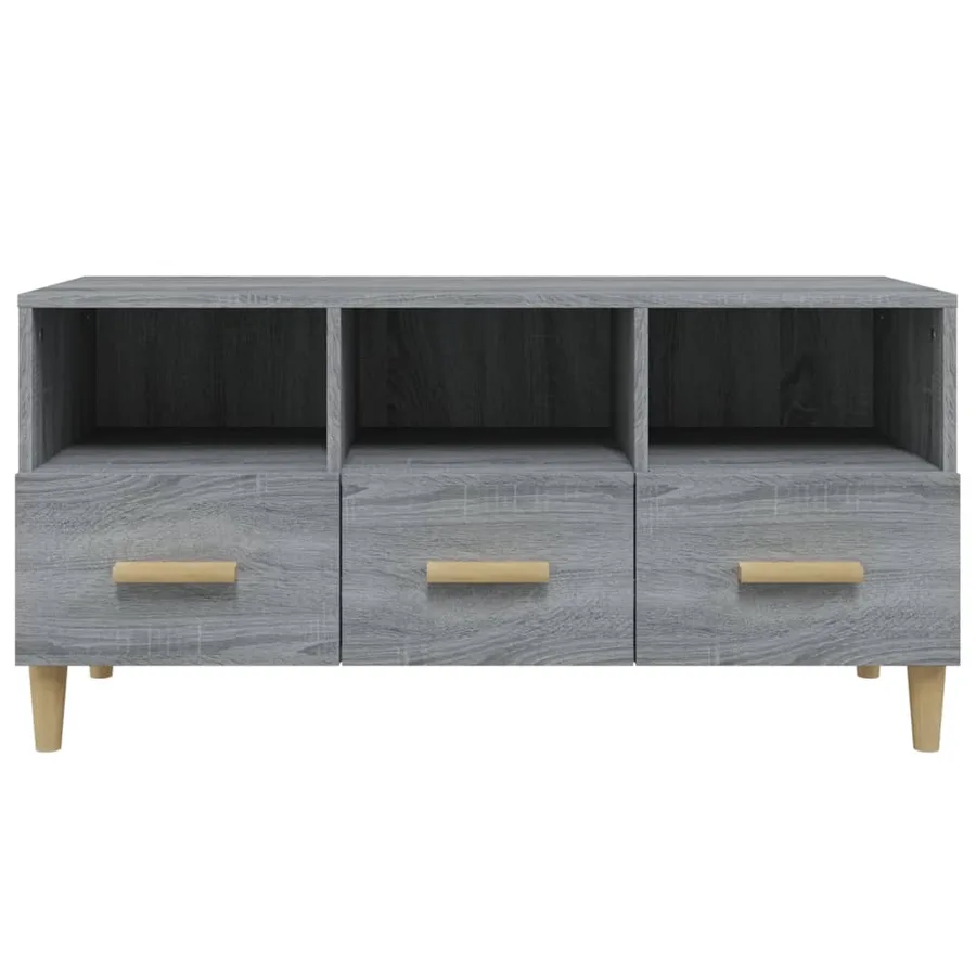 Meuble TV Sonoma gris 102x36x50 cm Bois d'ingénierie - 6