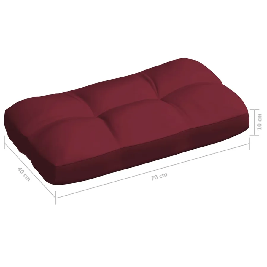 Coussins de canapé palette lot de 7 Rouge bordeaux - 10