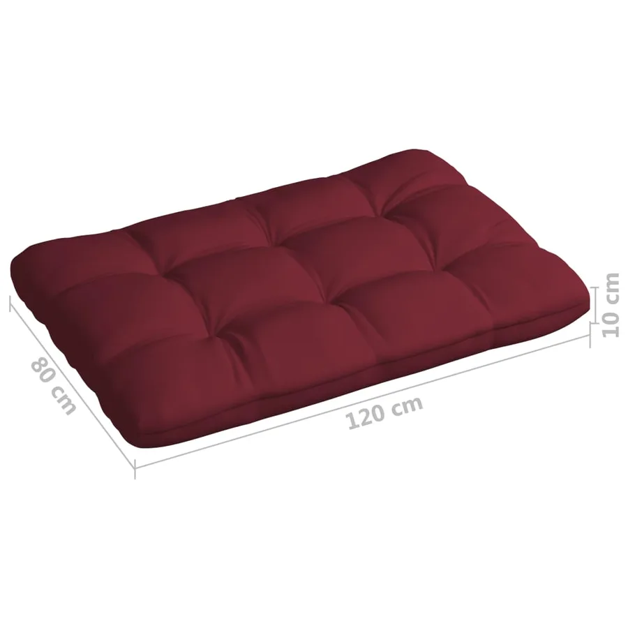 Coussins de canapé palette lot de 7 Rouge bordeaux - 8