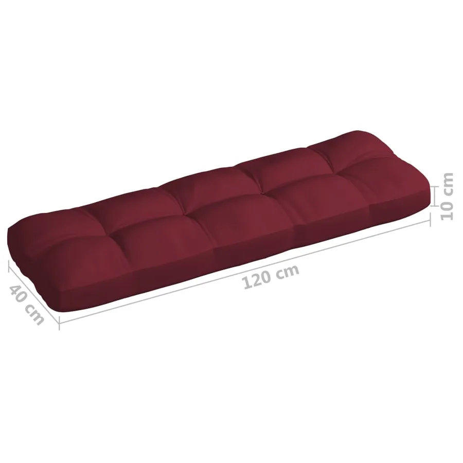 Coussins de canapé palette lot de 7 Rouge bordeaux - 9