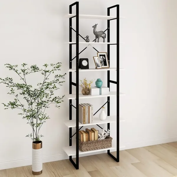 Armoire haute Blanc 80x30x210 cm Bois de pin solide