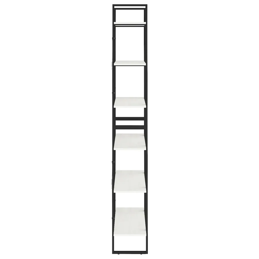 Armoire haute Blanc 80x30x210 cm Bois de pin solide - 6