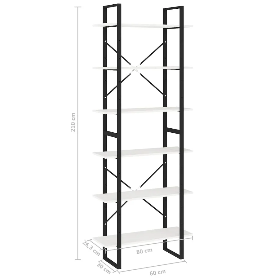 Armoire haute Blanc 80x30x210 cm Bois de pin solide - 9