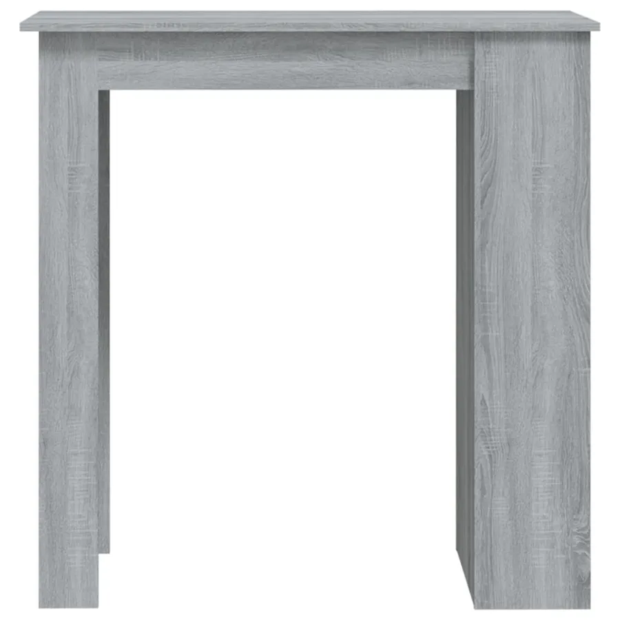 Table de bar avec rangement sonoma gris bois d'ingénierie - 5