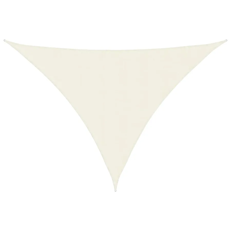 Voile de parasol tissu oxford triangulaire 5x5x6 m crème - 2