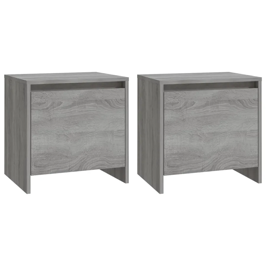Tables de chevet 2 pcs Sonoma gris 45x34x44,5cm bois ingénierie - 2