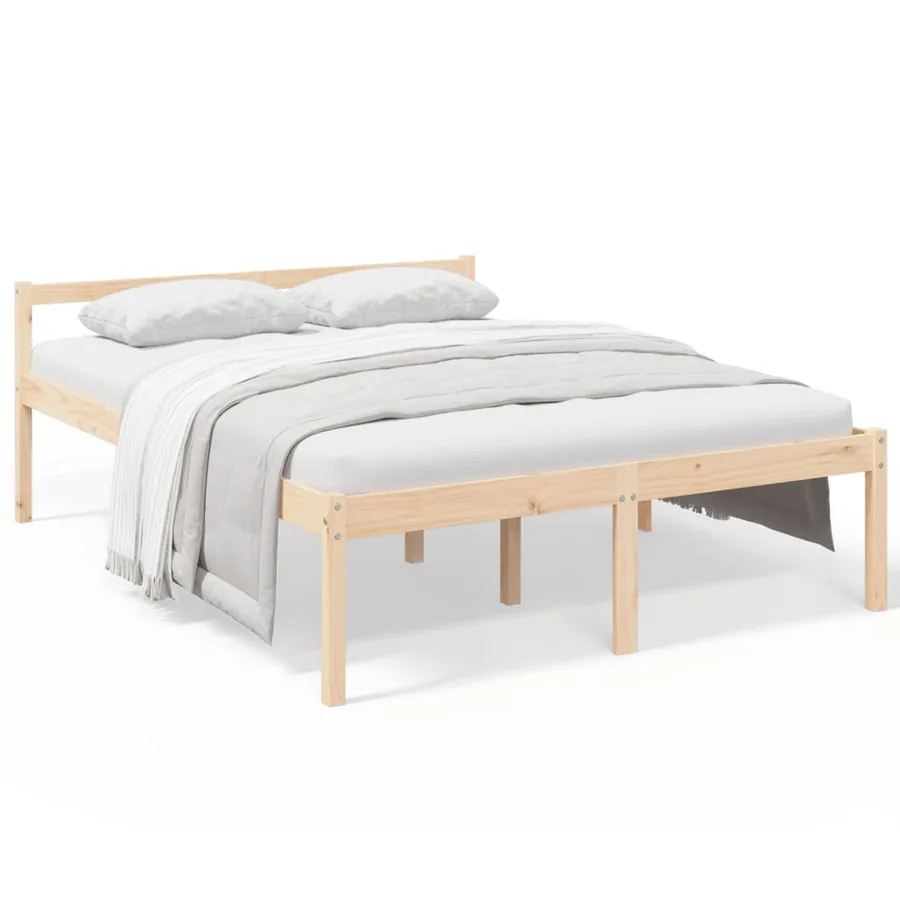 Lit pour personne âgée sans matelas 160x200 cm bois pin massif - 2