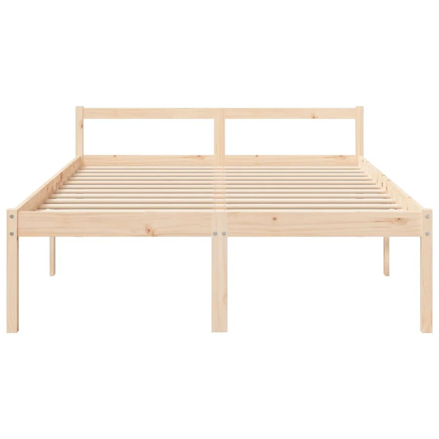 Lit pour personne âgée sans matelas 160x200 cm bois pin massif - 4