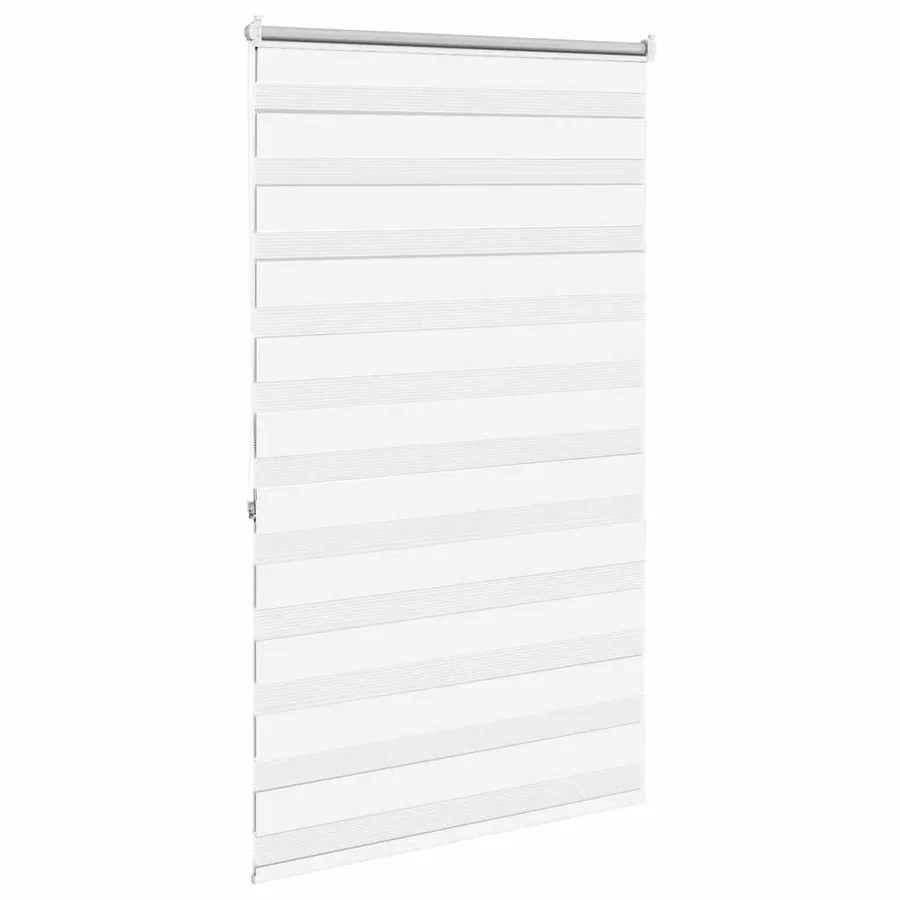 Store vénitien zébré 100,9 x 175 cm, largeur du tissu 96,7 cm, blanc - 4