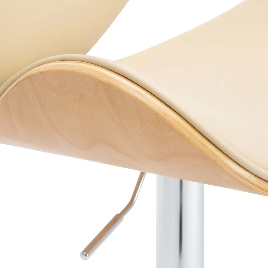 Tabouret de bar Crème Similicuir - 5