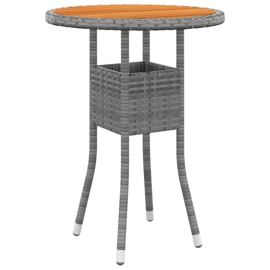 Ensemble à manger de jardin 3 pcs Résine tressée Gris - 3