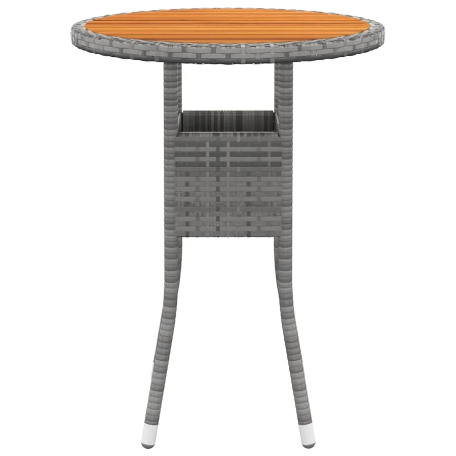 Ensemble à manger de jardin 3 pcs Résine tressée Gris - 4