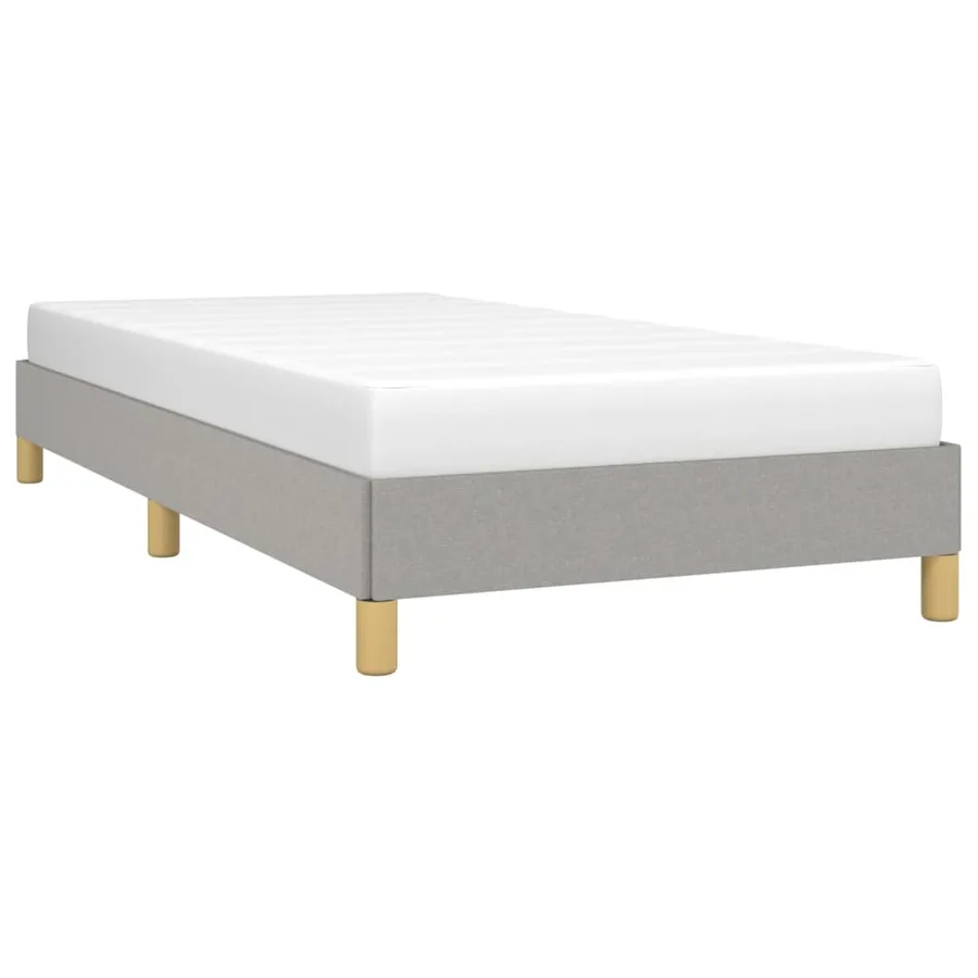 Cadre de lit sans matelas gris clair 80x200 cm tissu - 3